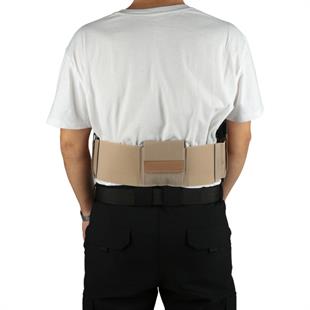 Korse Tabanca Kılıfı Çift Şarjörlüklü Kelepçelikli Bej