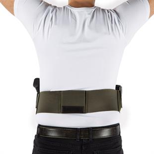 Korse Tabanca Kılıfı Çift Şarjörlüklü ve Kelepçelikli Haki Sol El