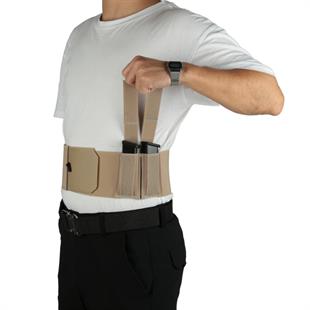 Korse Tabanca Kılıfı Çift Şarjörlüklü Kelepçelikli Bej