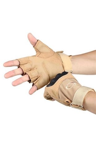 Korumalı Taktik Eldiven Yarım Boy