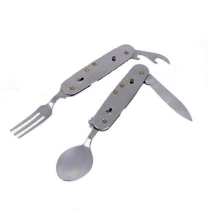 Kumanya Çakısı Kaşık Çatal Kiti Küçük Boy