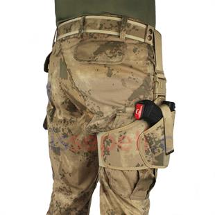 Kurusıkı Tabanca Kılıfı Universal Model Fırtına Bacak Kılıfı Jandarma Kamuflaj