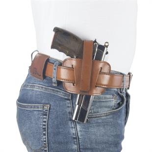 Kurusıkı Tabanca Kılıfı Universal Model Atkılı Mini Kılıf Taba