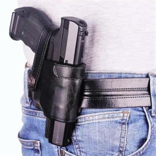 Kurusıkı Tabanca Kılıfı Universal Model Spor Deri Kılıf Siyah