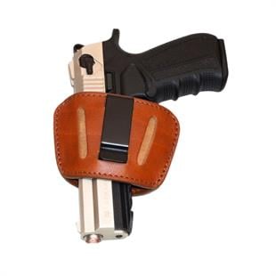 Kurusıkı Tabanca Kılıfı Universal Model İç Dış ve Sağ Sol Uyumlu Kase Deri Taba