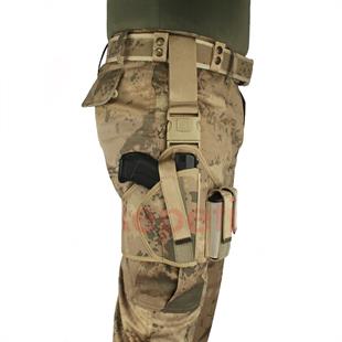 Kurusıkı Tabanca Kılıfı Universal Model Fırtına Bacak Kılıfı Jandarma Kamuflaj