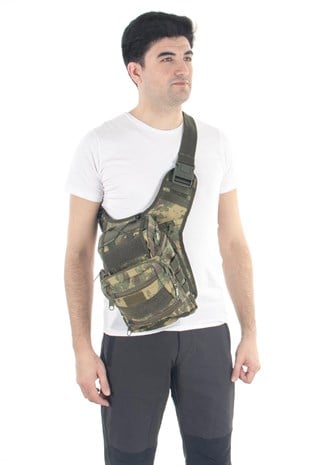 Mıl-Tec Cordura Çok Fonksiyonlu Haki Kamuflaj Omuz Çantası