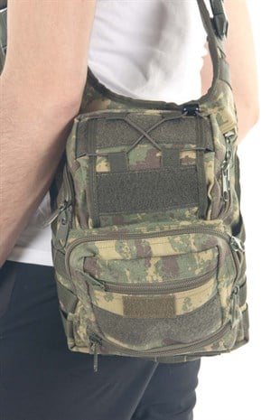 Mıl-Tec Cordura Çok Fonksiyonlu Haki Kamuflaj Omuz Çantası