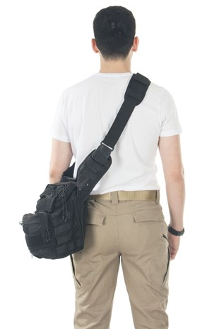 Mıl-Tec Cordura Çok Fonksiyonlu Siyah Omuz Çantası