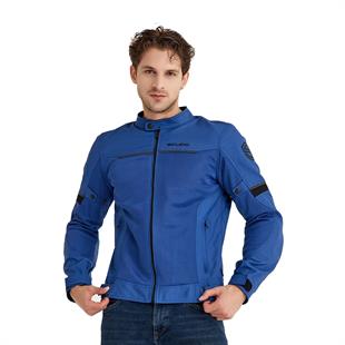 Milano Yazlık Fileli Motosiklet Montu Mavi