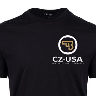Mini CZ USA Baskılı Tişört Siyah