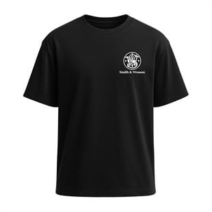 Mini Smith & Wesson Baskılı Tişört Siyah