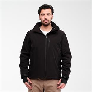 North Mountain Race Taktik Softshell Mont Kapüşonlu Siyah