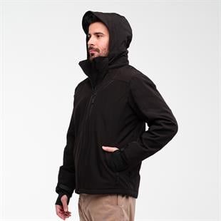 North Mountain Race Taktik Softshell Mont Kapüşonlu Siyah