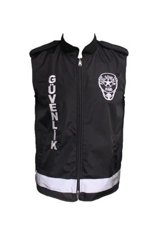 Özel Güvenlik Yeleği Reflektörlü Siyah