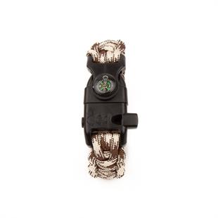 Paracord Hayatta Kalma Bilekliği - Kahve Bej Kamuflaj