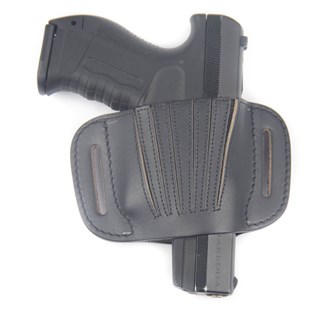 Perdeli Mini Kelebek Deri Tabanca Kılıfı Siyah