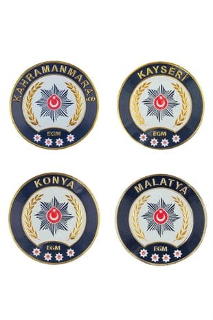 Polis İl Arması Yeni 3 Boyutlu Tüm İller