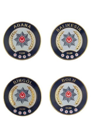 Polis İl Arması Yeni 3 Boyutlu Tüm İller