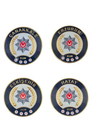 Polis İl Arması Yeni 3 Boyutlu Tüm İller