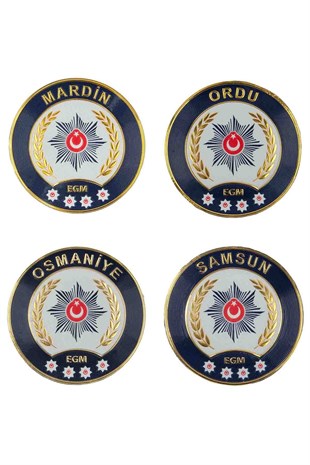 Polis İl Arması Yeni 3 Boyutlu Tüm İller