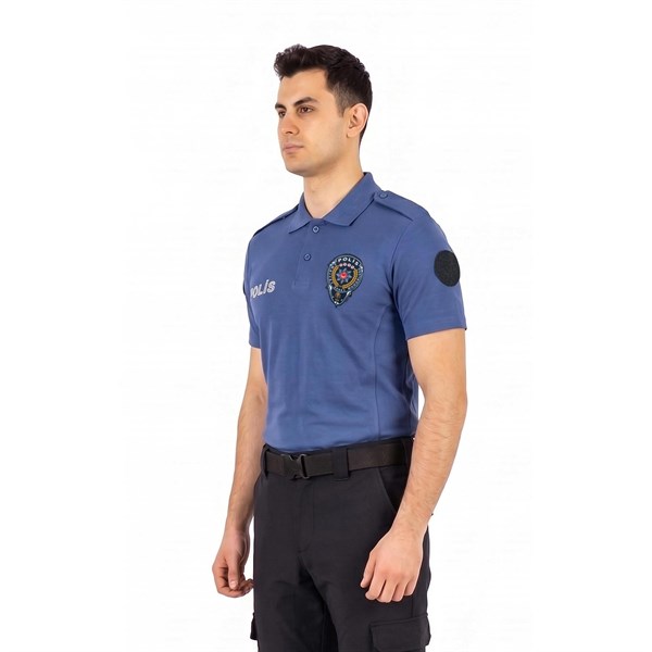 Polis Tişörtü Lacoste Pamuklu Kumaş Mavi