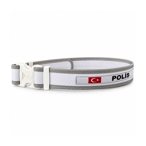 Polis Yazılı Beyaz Palaska