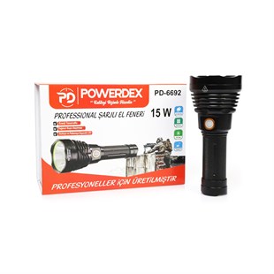Powerdex Süper Led Profesyonel Şarjlı El Feneri PD-6692