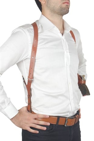 Profesyonel Deri Koltuk altı Tabanca Kılıfı Taba-Universal