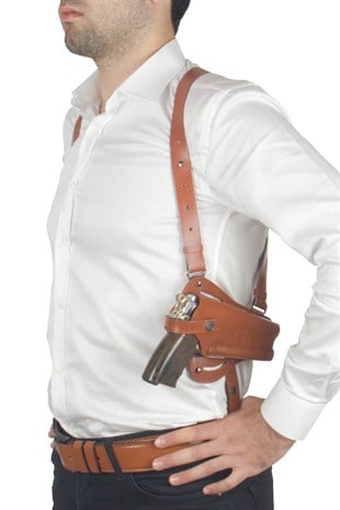 Profesyonel Deri Koltuk altı Tabanca Kılıfı Taba-Universal