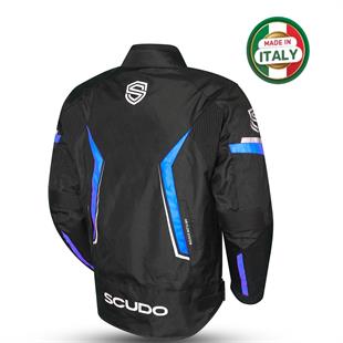 Roma 4 Mevsim Erkek Motosiklet Montu Siyah Mavi