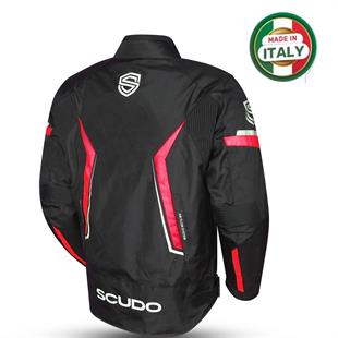 Roma 4 Mevsim Erkek Motosiklet Montu Siyah Kırmızı