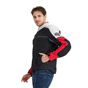 Santiago Yazlık Fileli Motosiklet Montu Kırmızı