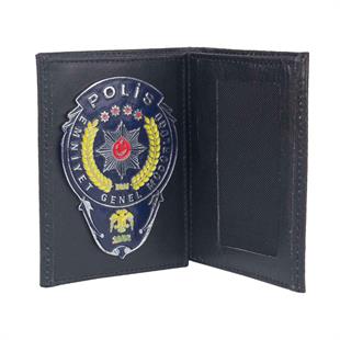 Sarı Lacivert Rozetli Polis Cüzdan