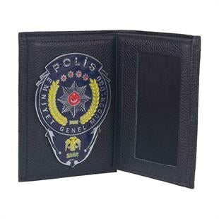 Sarı Lacivert Rozetli Polis Cüzdan