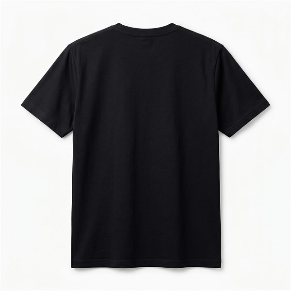 Siyah Basic Tişört Regular Fit Pamuklu