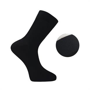 Siyah Erkek Dikişsiz Bambu Çorap İnce Model