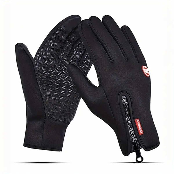 Softshell Motosiklet Eldiveni Kışlık Rüzgar Geçirmez Dokunmatik Kaymaz Siyah