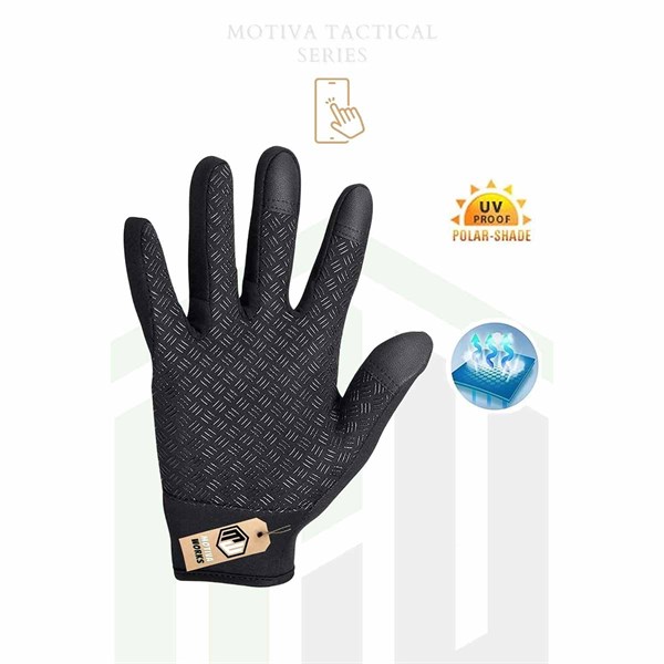 Softshell Motosiklet Eldiveni Kışlık Rüzgar Geçirmez Dokunmatik Kaymaz Siyah