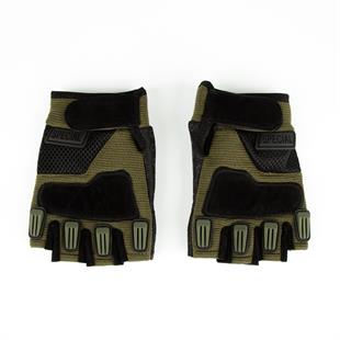 Special Yarım Parmak Taktik Atış Eldiveni Haki