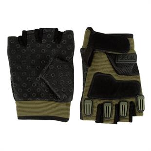Special Yarım Parmak Taktik Atış Eldiveni Haki