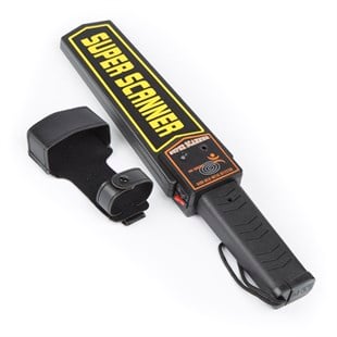 Süper Scanner Metal Üst Arama El Dedektörü Pilli