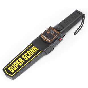Süper Scanner Metal Üst Arama El Dedektörü Pilli