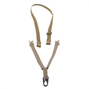 Tek Nokta Paracord Tüfek Askı Kayışı-Çöl Rengi