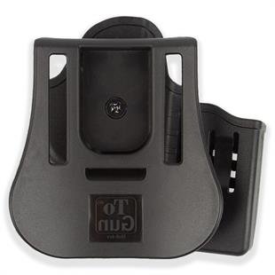 To Gun Holster Beretta F92 Tabanca Kılıfı Önü Şarjörlüklü Siyah SOL EL