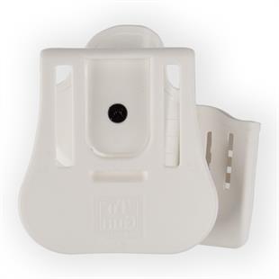 To Gun Holster Canik55 TP9 Mete Serisi Tabanca Kılıfı Önü Şarjörlüklü Beyaz SOL EL