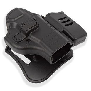 To Gun Holster CZ P-10 C Tabanca Kılıfı Önü Şarjörlüklü Siyah Sağ El
