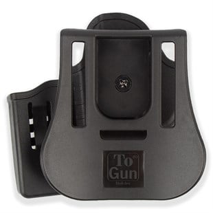 To Gun Holster CZ P-10 C Tabanca Kılıfı Önü Şarjörlüklü Siyah Sağ El