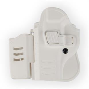 To Gun Holster Girsan MC 28 Tabanca Kılıfı Önü Şarjörlüklü Beyaz SOL EL