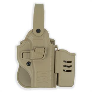 To Gun Holster Girsan Yavuz 16 Serisi Tabanca Kılıfı Seviye 2 Önü Şarjörlüklü Çöl Rengi SAĞ EL